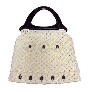 Vintage macrame purse